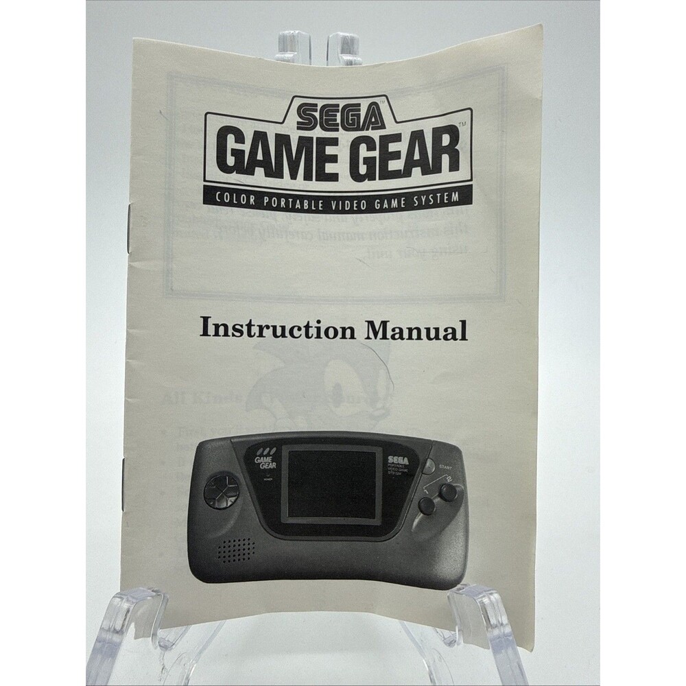 Official 1992 Sega Game Gear Console instruction Manual Booklet  ONLY